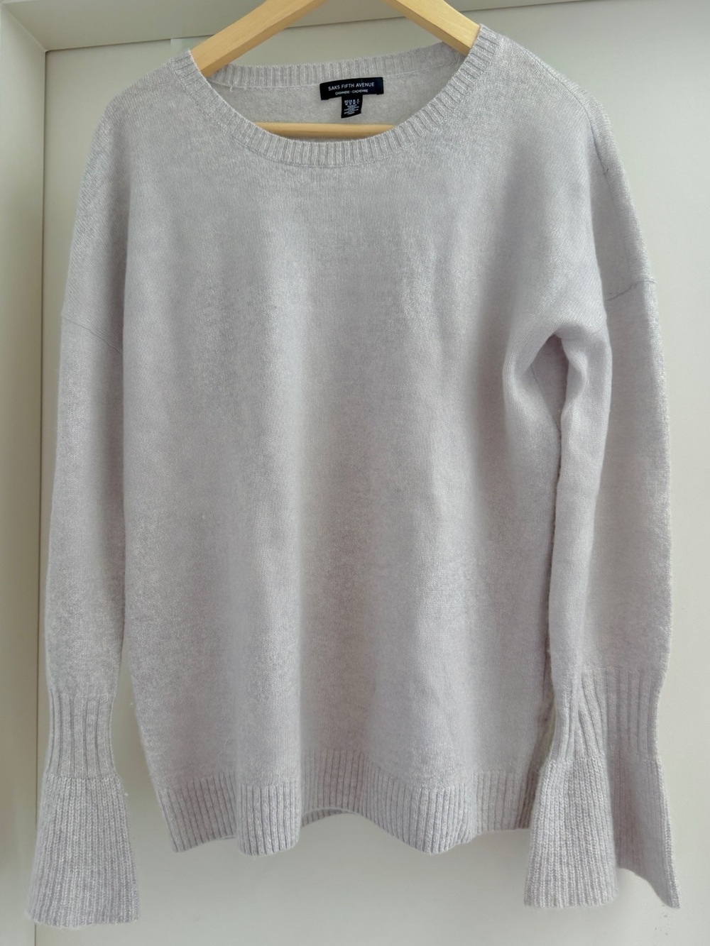 Saks Fifth Avenue Light Gray Crewneck Sweater
